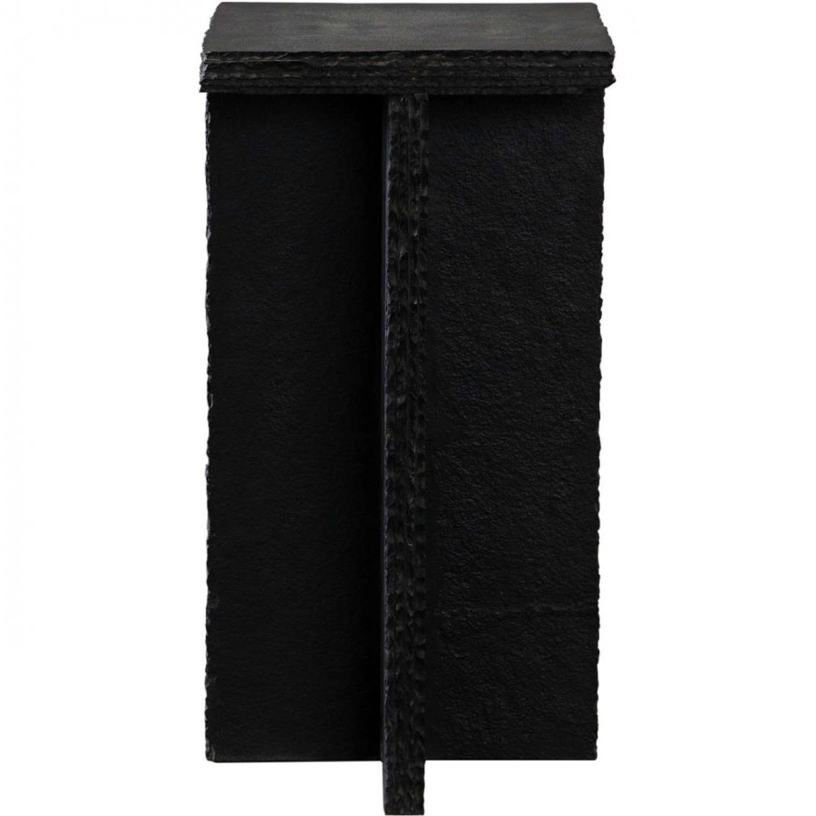 Diamond Sofa - Spectre Black Slat Stone Accent Table