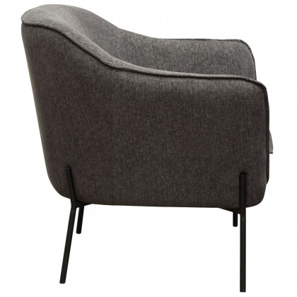 Diamond Sofa Status Fabric Accent Chair with Metal Leg - Gray