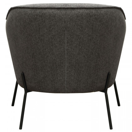 Diamond Sofa Status Fabric Accent Chair with Metal Leg - Gray