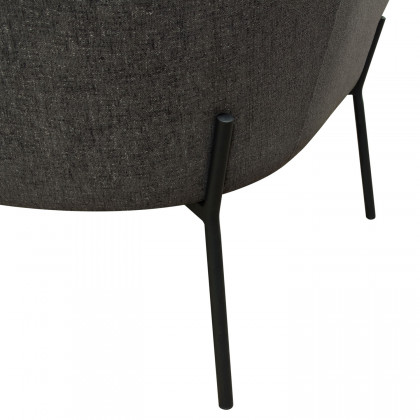 Diamond Sofa Status Fabric Accent Chair with Metal Leg - Gray
