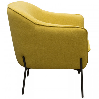 Diamond Sofa Status Fabric Accent Chair with Metal Leg - Yellow