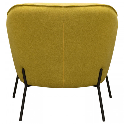 Diamond Sofa Status Fabric Accent Chair with Metal Leg - Yellow