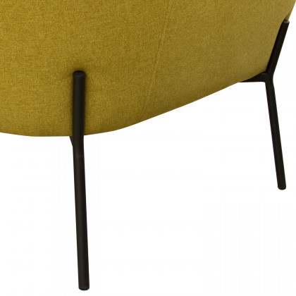 Diamond Sofa Status Fabric Accent Chair with Metal Leg - Yellow