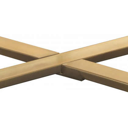 Diamond Sofa Vida Rectangle Cocktail Table with Faux Marble Top and Brushed Gold Metal Frame