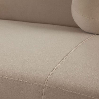 Diamond Sofa Zelda 3PC Performance Velvet Modular Curved Armless Sofa & Two Chaise with Three Accent Pillow Balls - Light Camel