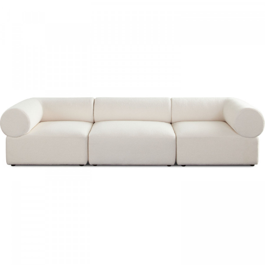 Diamond Sofa Zia 3PC Sherpa Fabric Modular Sofa - Ivory