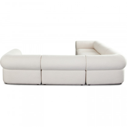Diamond Sofa Zia 5PC Sherpa Fabric Corner Sectional - Ivory