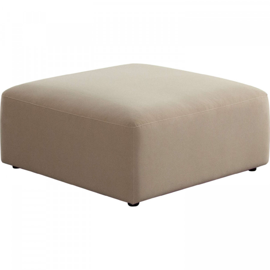 Diamond Sofa Zia Performance Velvet Fabric Ottoman - Light Camel