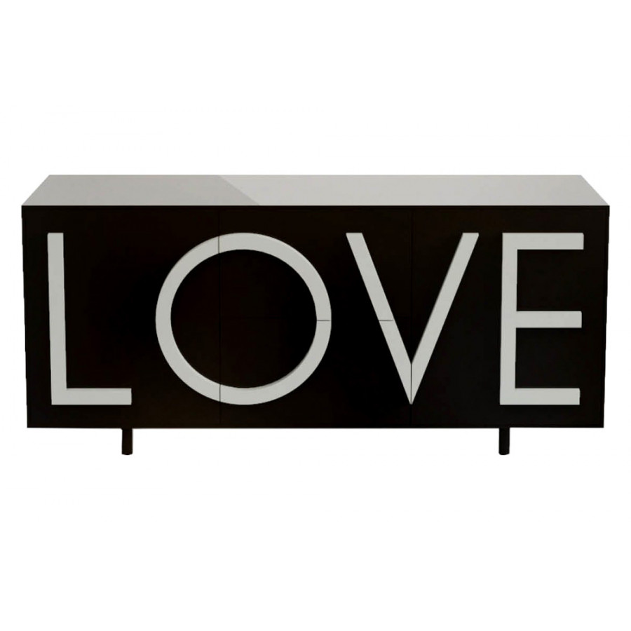 Driade Love Medium Cabinet - Black/Light Gray