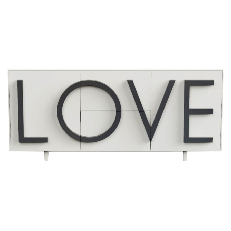 Driade Love Medium Cabinet - White/Dark Gray