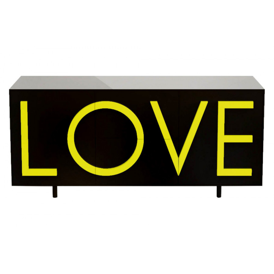 Driade Love Medium Cabinet - Black/Yellow