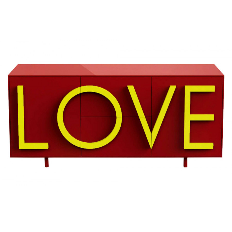 Driade Love Medium Cabinet - Red/Yellow