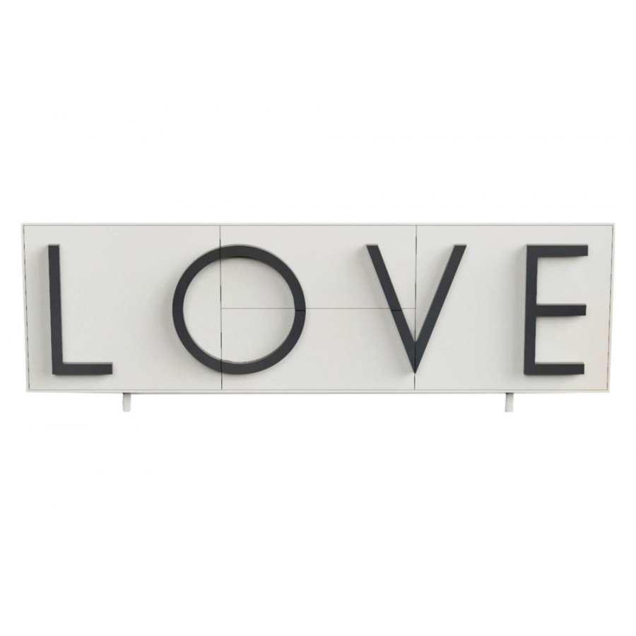 Driade Love Large Cabinet - White/Dark Gray
