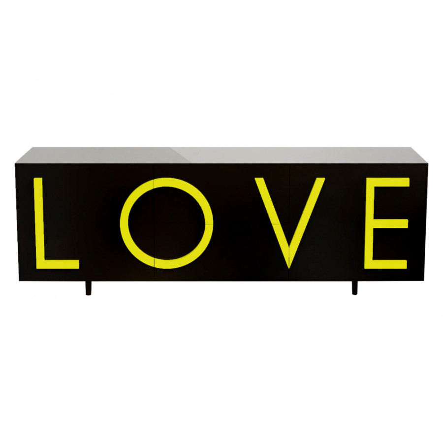 Driade Love Large Cabinet - Black/Yellow