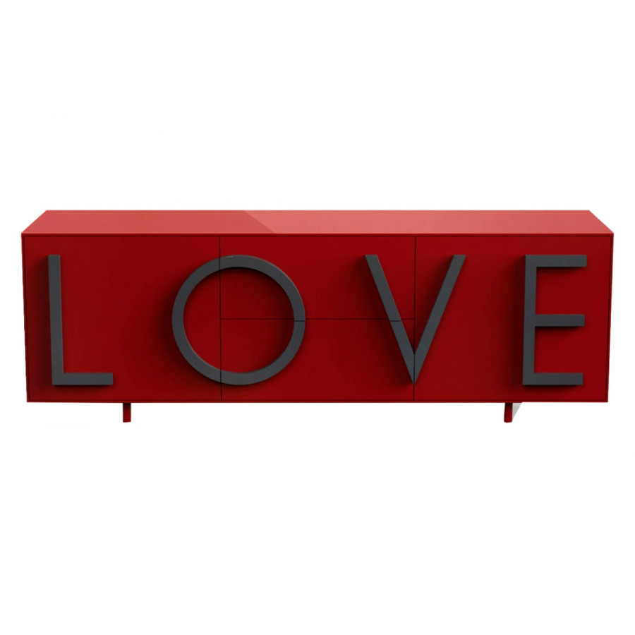 Driade Love Large Cabinet - Red/Dark Gray