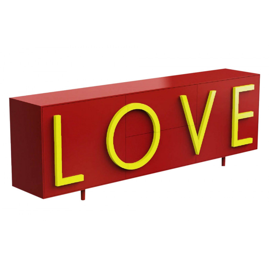 Driade Love Large Cabinet - Red/Yellow