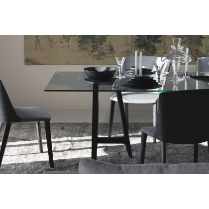 Driade Easel 94" Dining Table - Transparent/Charcoal