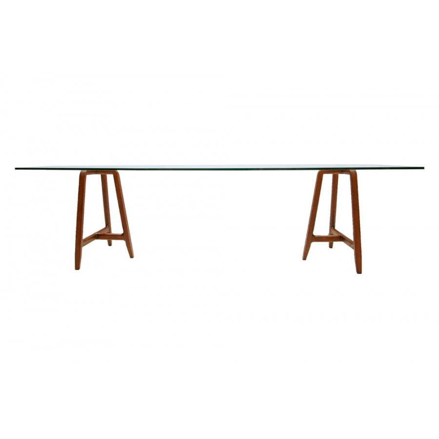 Driade Easel 106" Dining Table - Transparent/Natural