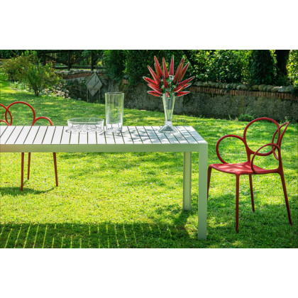 Driade Kalimba 94" Outdoor Table - Silver