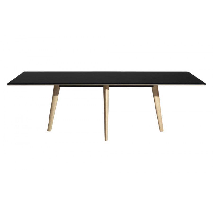 Driade François 94" Dining Table - Matt Mochaccino/Dark Brown
