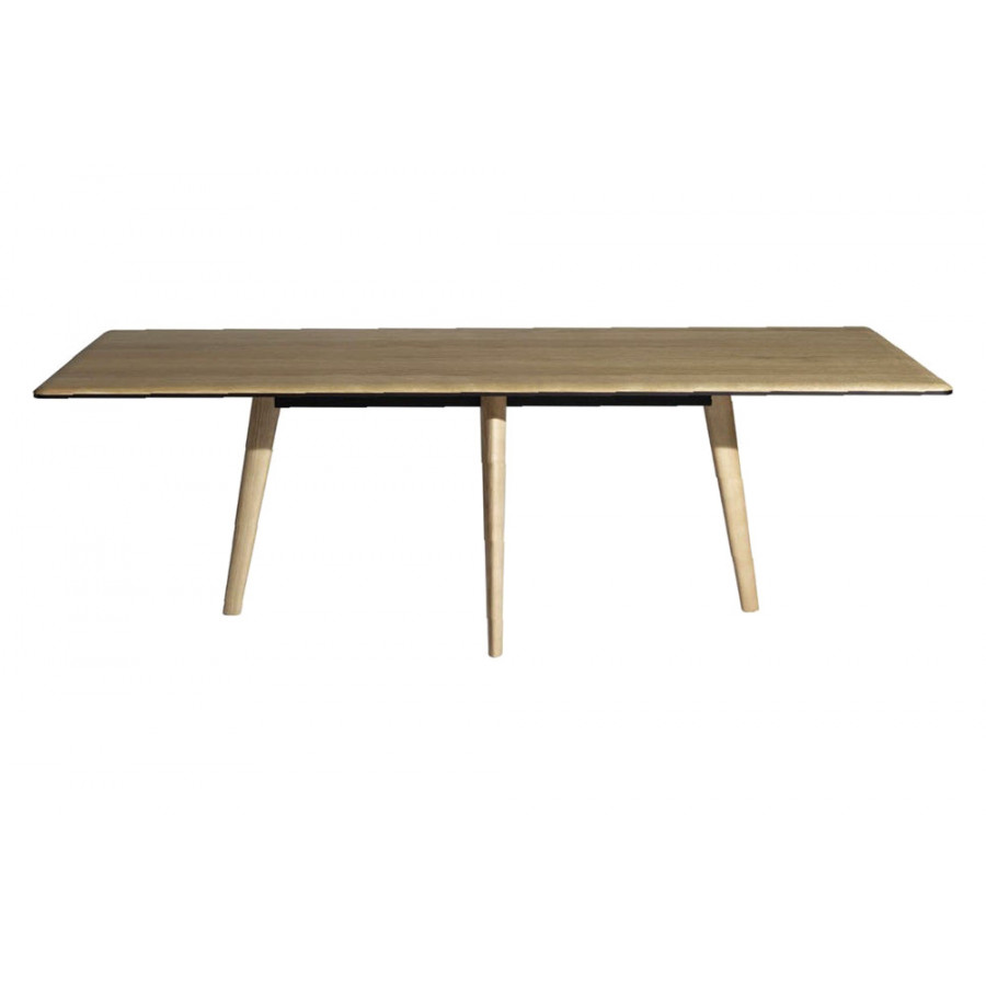 Driade François 94" Dining Table - Natural/Dark Brown
