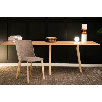 Driade François 94" Dining Table - Natural/Dark Brown