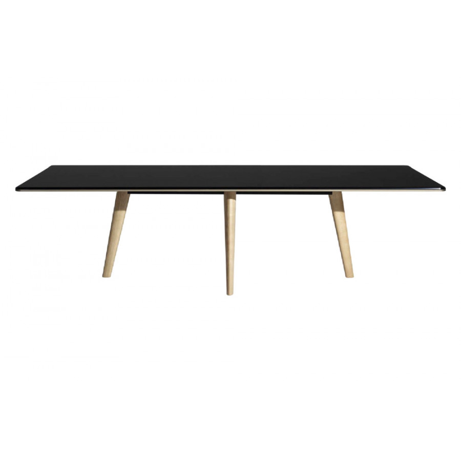 Driade François 106" Dining Table - Matt Mochaccino/Dark Brown