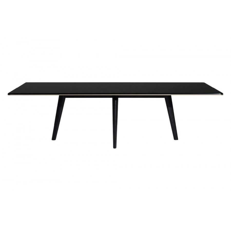 Driade François 106" Dining Table - Matt Mochaccino/Ebony