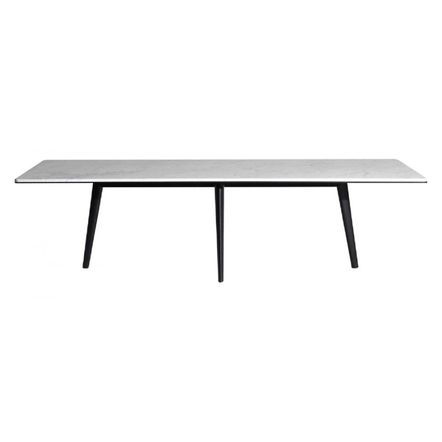 Driade François 106" Dining Table - White/Ebony