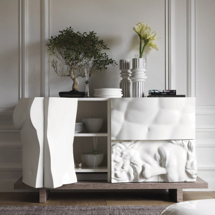 Driade Ercole E Afrodite-Comp.1 Combinable Box with Base - White/Bleached