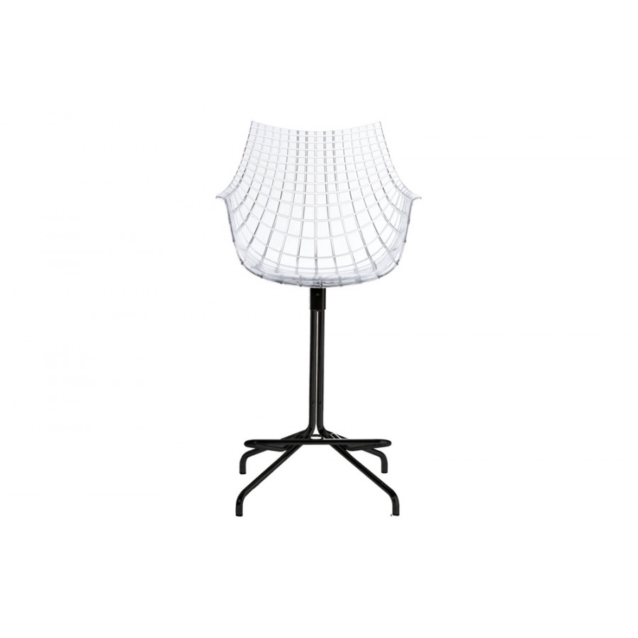 Driade Meridiana 42" Office Chair - Transparent/Black