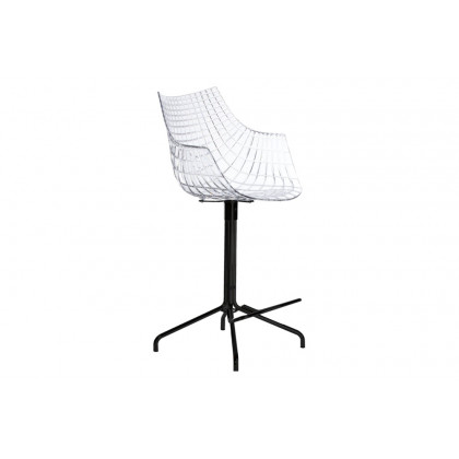 Driade Meridiana 42" Office Chair - Transparent/Black
