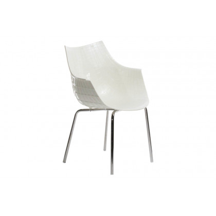 Driade Meridiana Dining Chair - White/Chrome
