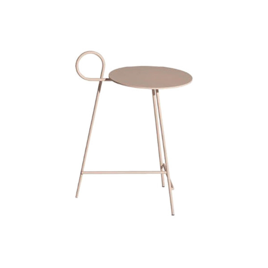 Driade - Carmina Round Side Table in Nude