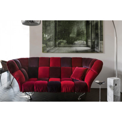 Driade 33 Cuscini Stationary Sofa - Burgundy