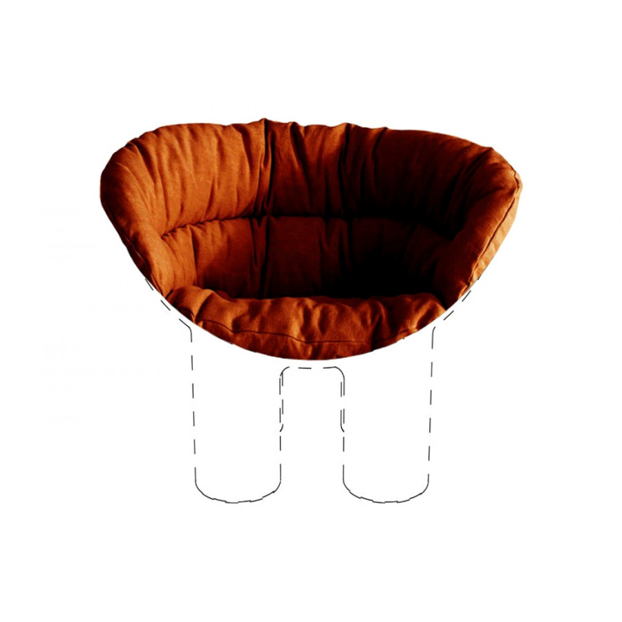 Driade Cushion Roly Poly Solid Armchair - Orange