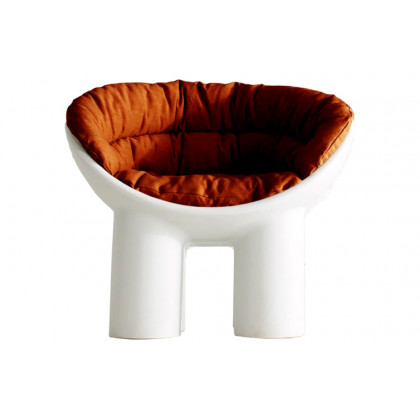 Driade Cushion Roly Poly Solid Armchair - Orange