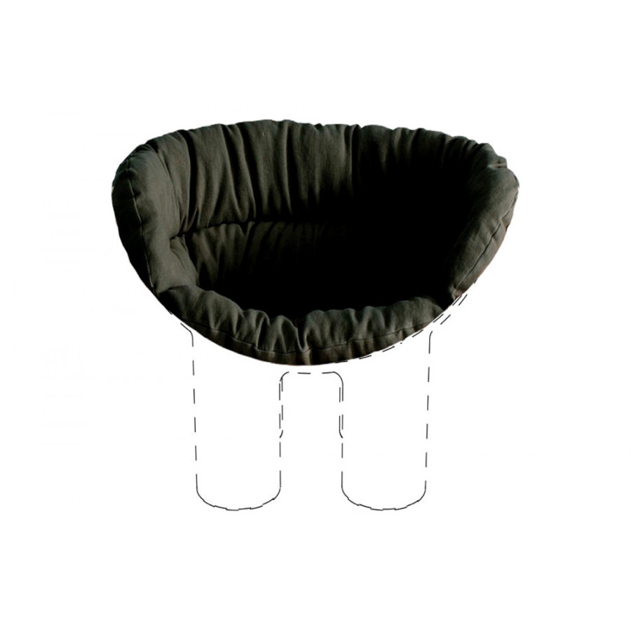 Driade Cushion Roly Poly Solid Armchair - Dark Gray