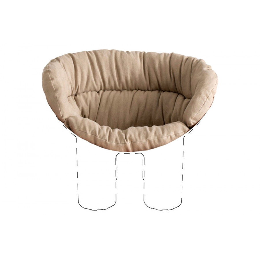 Driade Cushion Roly Poly Solid Armchair - Light Brown
