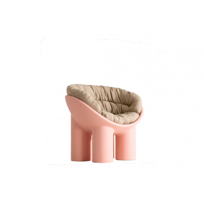 Driade Cushion Roly Poly Solid Armchair - Light Brown