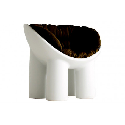 Driade Cushion Roly Poly Solid Armchair - Dark Brown