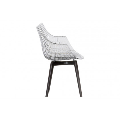 Driade Meridiana Dining Chair - Transparent/Charcoal