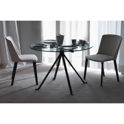 Driade Cugino Round Coffee Table - Transparent/Black