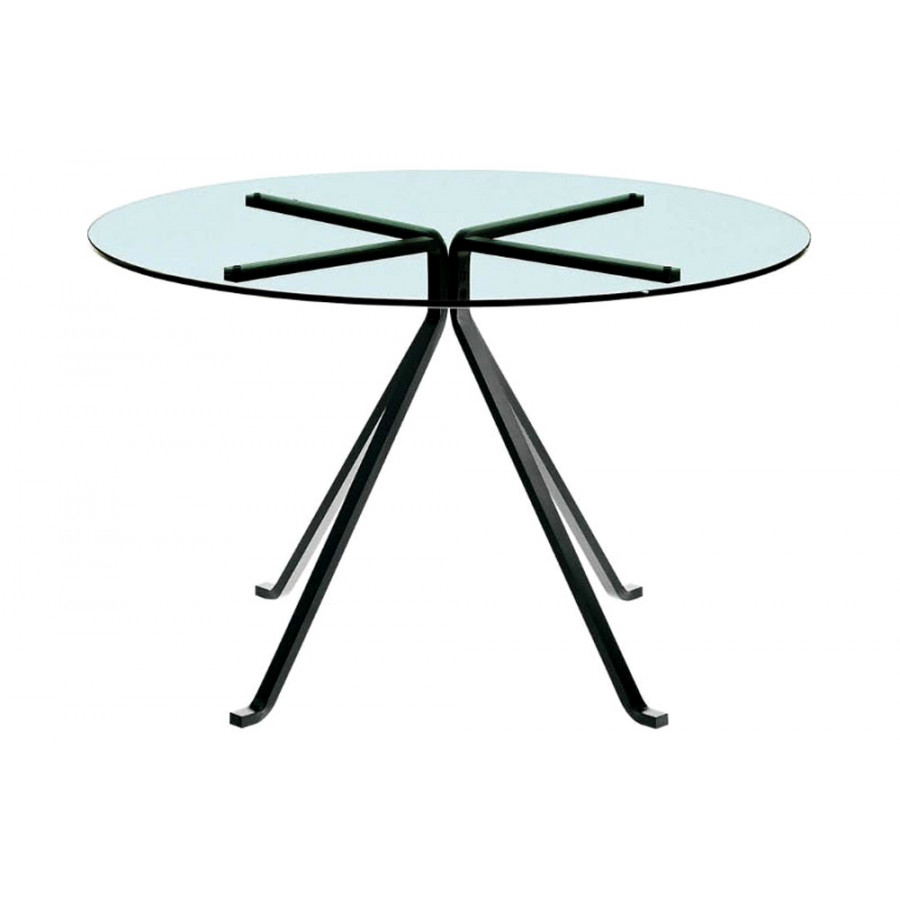 Driade Cugino Round Coffee Table - Transparent/Black