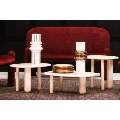 Driade Tottori Low Coffee Table with 3 Legs - Cream