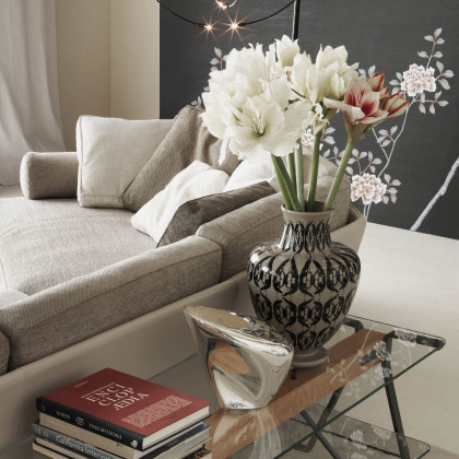 Driade Greeky Tall Vase - Sand/Black