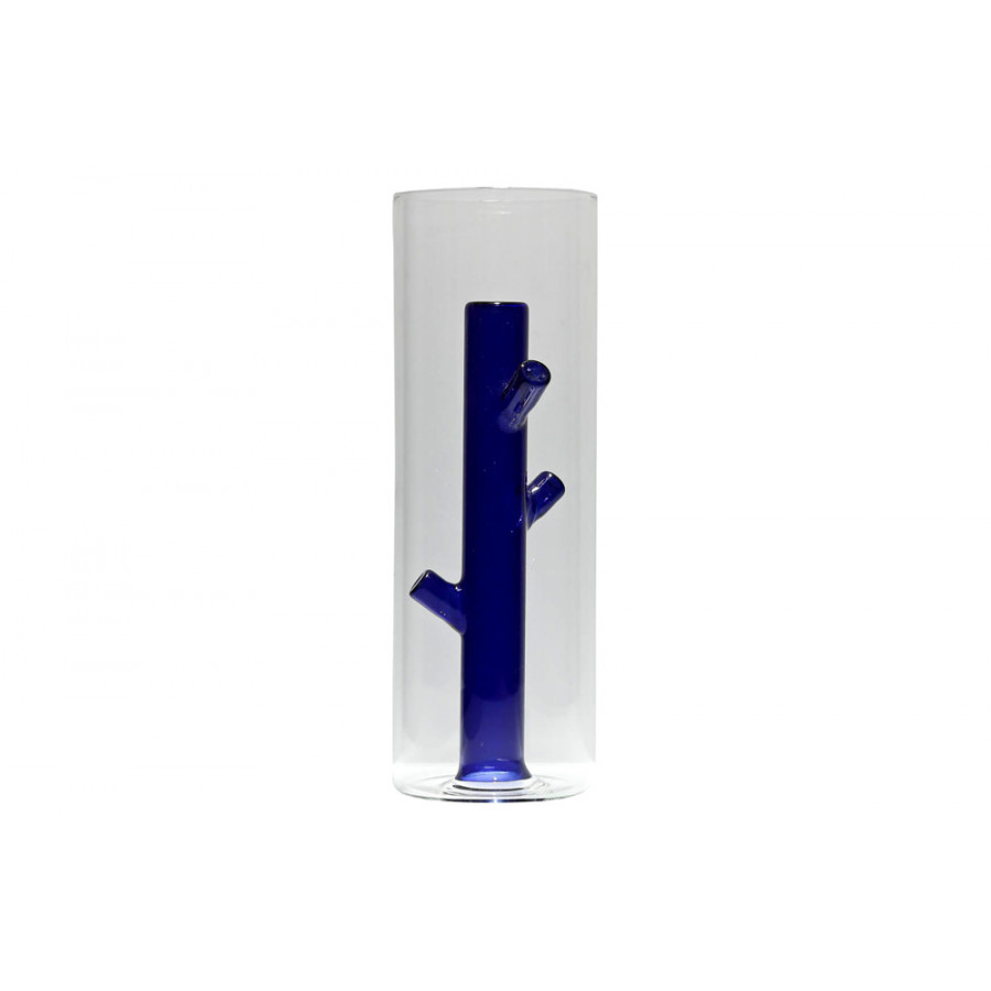 Driade - Root Tall Vase in Transparent/Blue