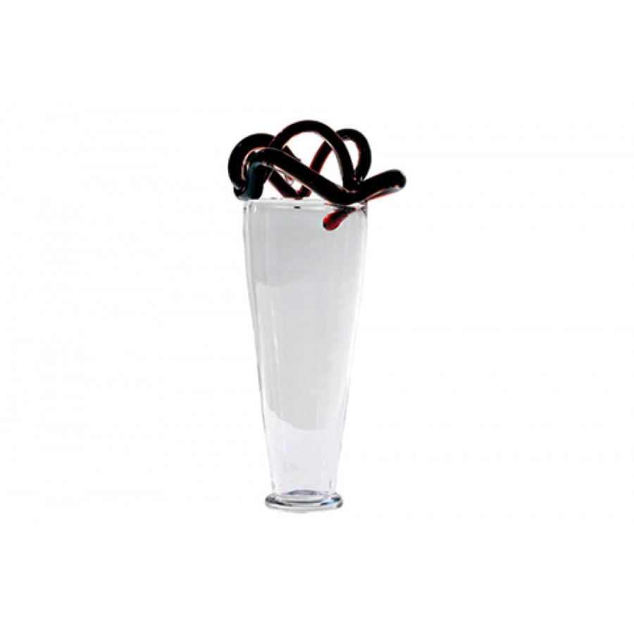Driade - Francesca Vase in Transparent/Red