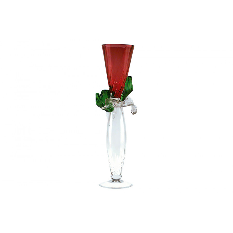 Driade - Pierre Vase in Transparent/Red