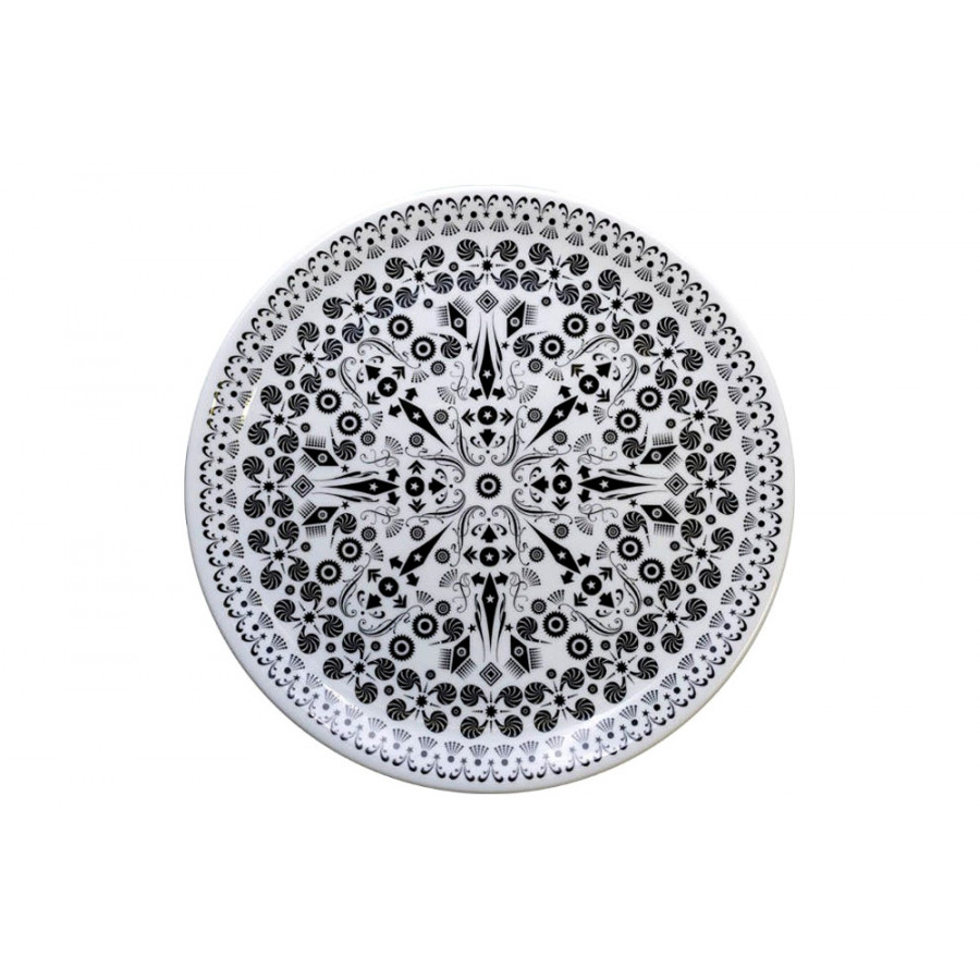 Driade The White Snow Once Upon A Plate Serving Plate - Bianco/Nero